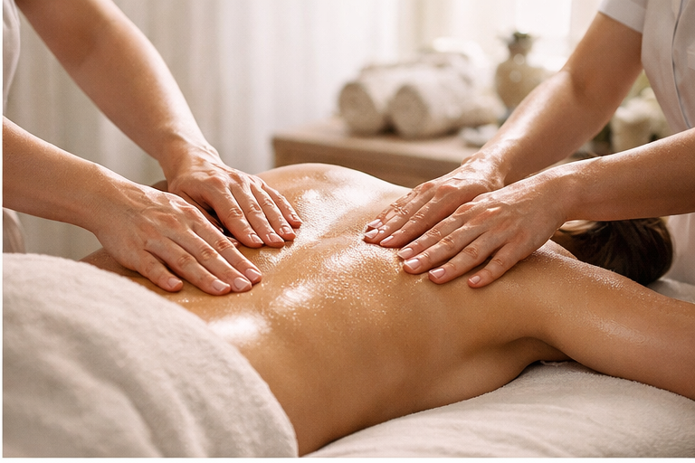 Masaje a cuatro manos